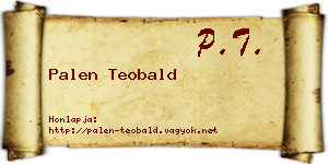 Palen Teobald névjegykártya